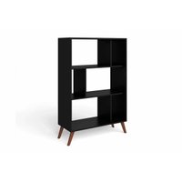 Estante Livreiro de Escritório RT3015 c/ 6 Nichos Preto - Movelbento