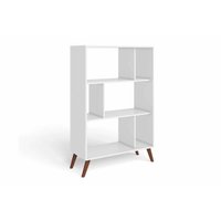 Estante Livreiro de Escritório RT3015 c/ 6 Nichos Branco - Movelbento
