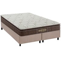 Cama Box Queen: Colchão Ortopédico Probel Guarda Costas Extra Firme + Base CRC Suede Clean(158x198)