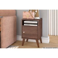 Mesa de Cabeceira Solteiro RT3145 c/ 1 Porta Rustico - Movelbento