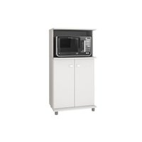 Balcão Lavanderia Multiuso BL-3307 c/ 2 Portas e Nicho p/ Microondas 60cm Branco - Tecno Mobili
