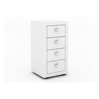 Multiuso Escritório ME4133 c/ 4 Gavetas e Rodízios Branco - Tecno Mobili