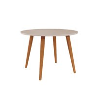 Mesa de Sala Jantar Dani 1,10 Madeira/Off White/Nude - Cimol