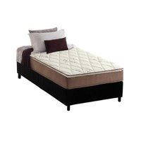 Cama Box Solteiro: Colchão Anatômico Anjos D28/ AG65 Star + Base CRC Suede Black(88x188)