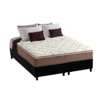 Cama Box Queen: Colchão Anatômico Anjos D28/ AG65 Star + Base CRC Suede Black(158x198)