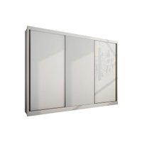 Guarda Roupa 3 Portas  de Correr e 6 Gavetas Sollo Plus Branco - Novo Horizonte