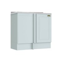 Balcão de Cozinha Modulado  Canto Reto Americana 1Pta c/ Tampo Branco - Henn