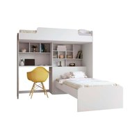 Beliche Multifuncional Módulo Office New (2 Camas+ Escrivaninha+Baú+Nicho+Prateleiras) Branco - Santos Andirá