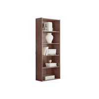Estante Livreiro de Escritório ESM201 c/ 5 Nichos 70x182cm Rustico - Movelbento