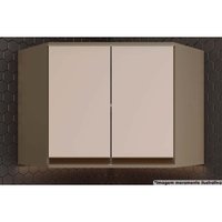 Armário Aéreo p/ Cozinha Canto Oblíquo Connect 2 Portas 80cm Duna/Cristal - Henn