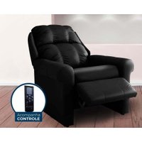Poltrona do Papai Reclinável MH 1216 Two Way c/ Massagem Courano Preto - Herval