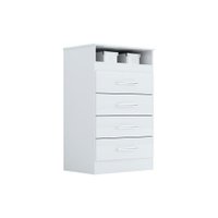 Cômoda Juvenil Jéssica c/ 1 Nicho e 4 Gavetas Branco - ACP
