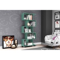 Estante Livreiro Solteiro ESM209 c/ 5 Nichos Oliva - Movelbento