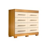 Cômoda Infantil Nalu c/ 8 Gavetas Nature/Off White - ACP