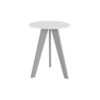 Mesa de Cabeceira Solteiro Retrô 7103 Branco/Cinza - Peroba