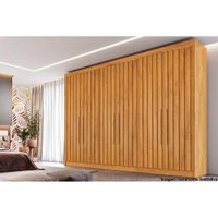 Guarda Roupa 6 Portas Potente c/6 Gavetas e Ripadas Peroba - Europa