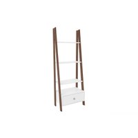 Estante Livreiro de Escritório RT3091 c/ 3 Prateleiras Branco/Rustico - Movelbento