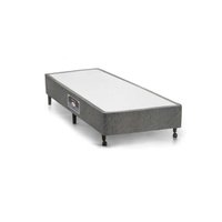 Cama Box Base Solteiro Gold Star Suede Gray (88x188x27) - Castor