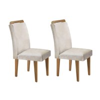 Kit 2 Cadeiras Sala Jantar Athenas  2 Un Imbuia/Veludo Creme - Rufato