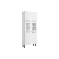 Paneleiro de Cozinha Modulado  Evidence 7039 6 Portas (2 c/ Vidro) Branco - Bertolini
