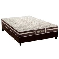 Cama Box Casal: Colchão Ortopédico Probel Guarda Costas Extra Firme + Base CRC Suede Brown(138x188)