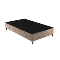 Cama Box Base Solteiro Sommier Rústico Bordado Clean (88x188x30) - Paropas
