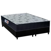 Cama Box Queen: Colchão Ortopédico Orthoflex Foggia Sogni Unic Face + Base CRC Suede Black(158x198)