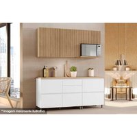 Kit de Cozinha Modulada 4 Peças Rainha C4P22 Branca/Nature - Nesher
