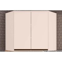 Armário Aéreo Cozinha Modulado Canto Oblíquo Connect 2 Portas 83cm Off White - Henn