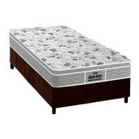 Cama Box Solteiro: Colchão Anatômico Probel D45/EP Guarda Costas Próextreme Plus + Base CRC Suede Brown(88x188)