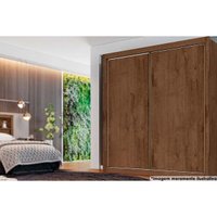 Guarda Roupa Casal 2 Portas de Correr e 4 Gavetas Zurique Braúna - Europa