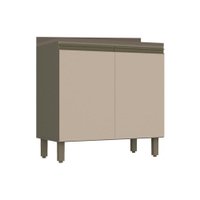 Balcão de Cozinha Modulado  Connect 2 Portas c/ Tampo Duna/Cristal - Henn