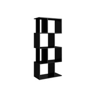 Estante Livreiro de Escritório ESM218 c/ 4 Nichos Preto - Movelbento