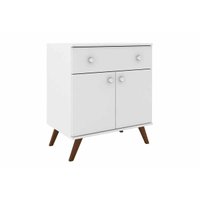 Buffet de Sala Jantar RT3021 2 Portas e 1 Gaveta Branco - Movelbento