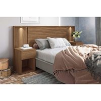 Cabeceira Cama Box Madeirado Bourbon c/ Gavetas Jatoba - Santos Andirá