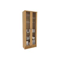 Cristaleira de Cozinha CR6002 2 Portas c/ Vidro 64cm Natural - Tecno Mobili