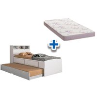 Colchão Solteiro Physical Ortobom (2un) + Bicama Ravena Branco