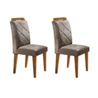 Kit 2 Cadeiras Sala Jantar Melissa 2 Un Imbuia/Chocolate Capuccino - Rufato