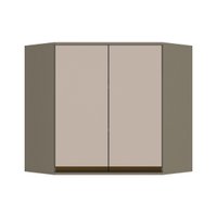 Armário Aéreo Cozinha Modulado Canto Oblíquo Connect c/ 2 Portas 83cm Duna/Cristal - Henn