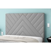 Painel de Cama Box Estofada Casal Sky Plus Chumbo - Simbal