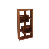 Estante Livreiro Casal E1712 c/ 2 Nichos Amêndoa - Tecno Mobili