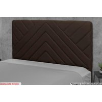 Painel de Cama Box Estofada Queen Sky Plus Veludo Cacau - Simbal