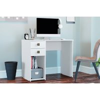Mesa de Computador MSM412 c/ 2 Gavetas Branco - Movelbento