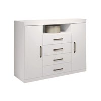 Cômoda Casal Master c/ 2 Portas 1 Nicho e 4 Gavetas Branco - Santos Andirá