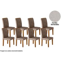 Cadeira Sala de Jantar Jade Kit 8 Un Imbuia/Bege - Rufato