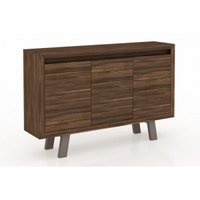 Balcão de Escritório ME4120 c/ 3 Portas Nogal/FendiOff - Tecno Mobili