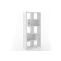 Estante Livreiro Solteiro E1712 c/ 2 Nichos Branco - Tecno Mobili