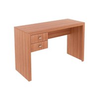 Escrivaninha p/ Escritório ME-4123 c/ 2 Gavetas Amêndoa - Tecno Mobili