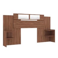 Cabeceira Cama Box Madeirado Solteiro/Casal/Queen Mila Extensível c/ Espelho Avelã - Panan