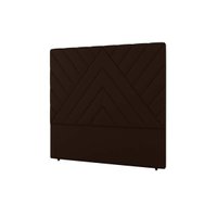 Painel de Cama Box Estofada Solteiro Sky Plus Veludo Cacau - Simbal